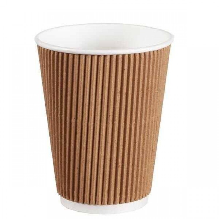 Bardak / Double Wall / 14 oz / Kraft / Ripple Bardak / Double Wall / 14 oz / Kraft / Ripple